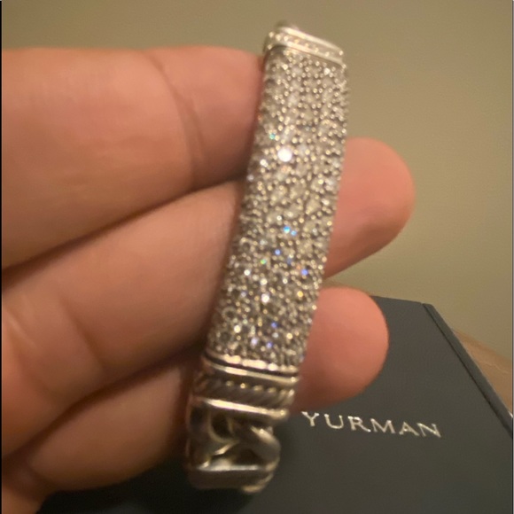 David Yurman Diamond ID Curb Bracelet - Picture 2 of 6